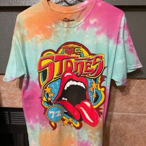Rolling Stones tye dye sherbert cotton candy small men